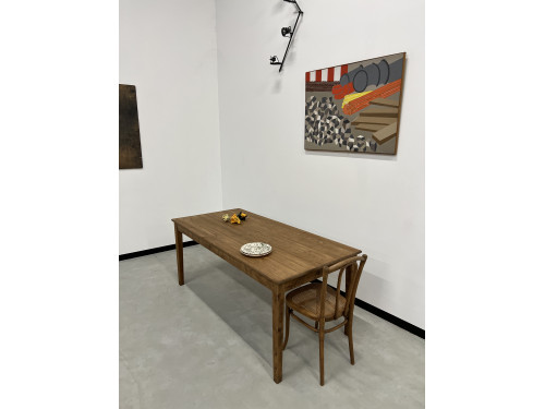 Table de ferme en pin, pieds fuseaux, vue 16