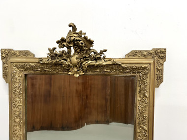 Miroir au mercure "rocaille" Napoléon III, vue 5