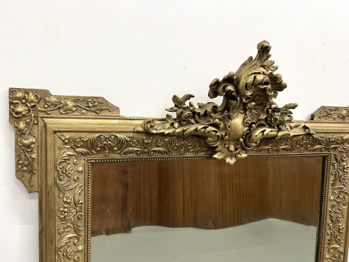 Miroir au mercure "rocaille" Napoléon III, vue 6