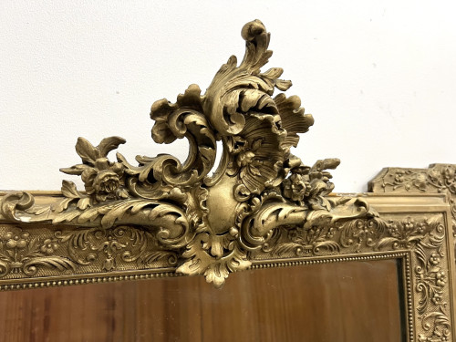 Miroir au mercure "rocaille" Napoléon III, vue 7