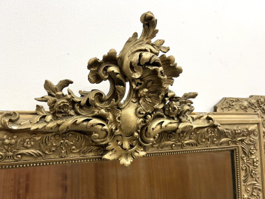 Miroir au mercure "rocaille" Napoléon III, vue 7