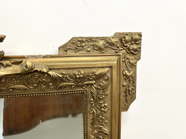 Miroir au mercure "rocaille" Napoléon III, vue 9
