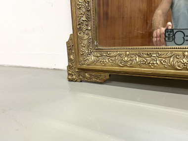 Miroir au mercure "rocaille" Napoléon III, vue 11