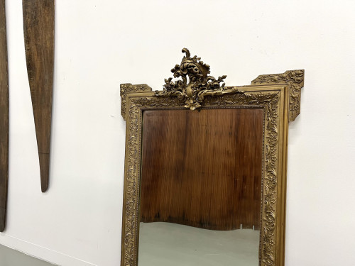 Miroir au mercure "rocaille" Napoléon III, vue 12