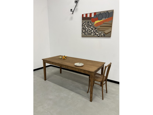 Table de ferme en pin, pieds fuseaux, vue 17
