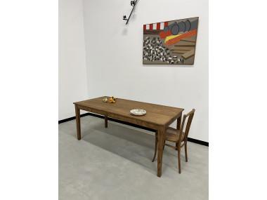Table de ferme en pin, pieds fuseaux, vue 17