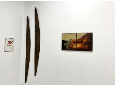 Diptyque moderniste, huile sur toile, vue 2