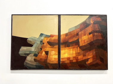 Diptyque moderniste, huile sur toile, vue 4