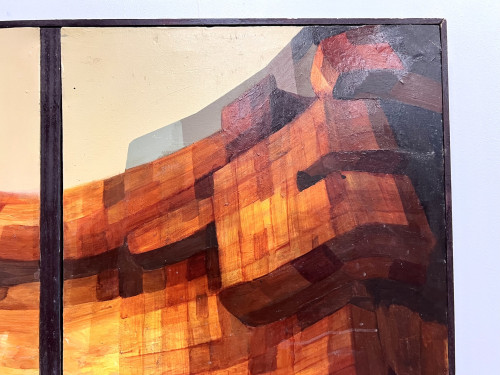 Diptyque moderniste, huile sur toile, vue 6