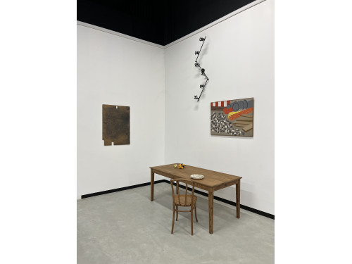 Table de ferme en pin, pieds fuseaux, vue 18