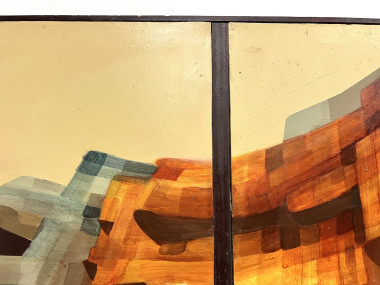 Diptyque moderniste, huile sur toile, vue 7
