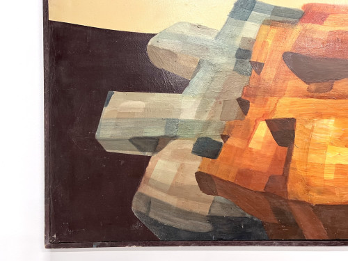 Diptyque moderniste, huile sur toile, vue 9