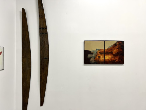 Diptyque moderniste, huile sur toile, vue 13