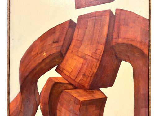 Peinture "Corps totem en torsion", vue 7