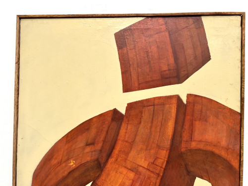 Peinture "Corps totem en torsion", vue 8