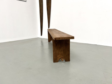 Banc en chêne massif, France, années 1950, vue 18