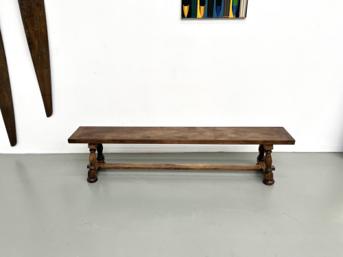 Banc à piétement balustre, circa 1950, vue 2