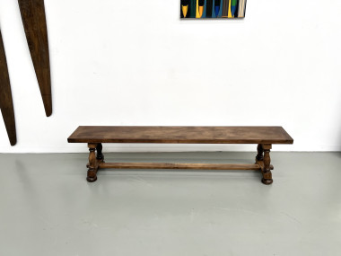 Banc à piétement balustre, circa 1950, vue 2