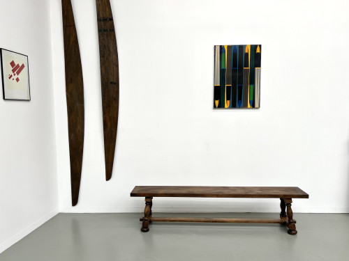 Banc à piétement balustre, circa 1950, vue 1