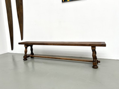 Banc à piétement balustre, circa 1950, vue 3
