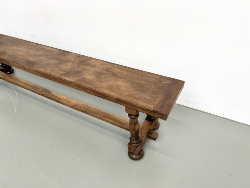 Banc à piétement balustre, circa 1950, vue 4