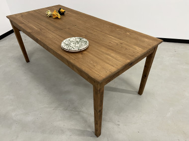 Table de ferme en pin, pieds fuseaux, vue 25