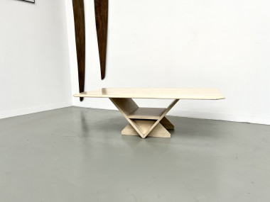 Table basse en travertin, Italie 1970, vue 3