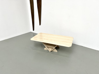 Table basse en travertin, Italie 1970, vue 13