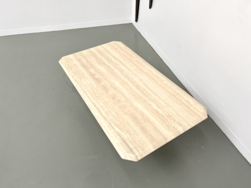 Table basse en travertin, Italie 1970, vue 18