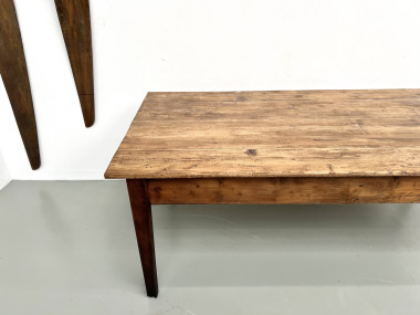 Table de ferme en pin des années 50, vue 4