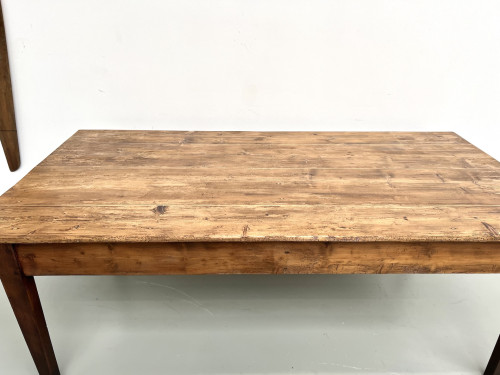 Table de ferme en pin des années 50, vue 5