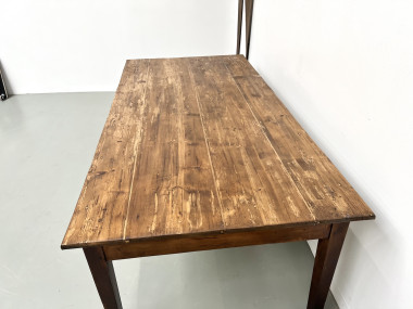 Table de ferme en pin des années 50, vue 10