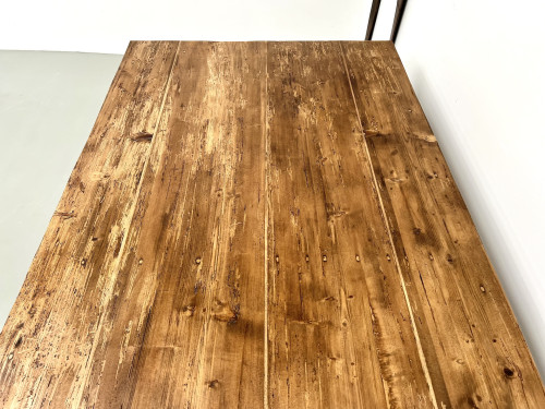 Table de ferme en pin des années 50, vue 13