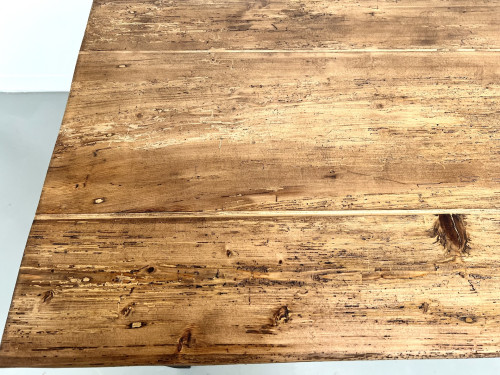 Table de ferme en pin des années 50, vue 14