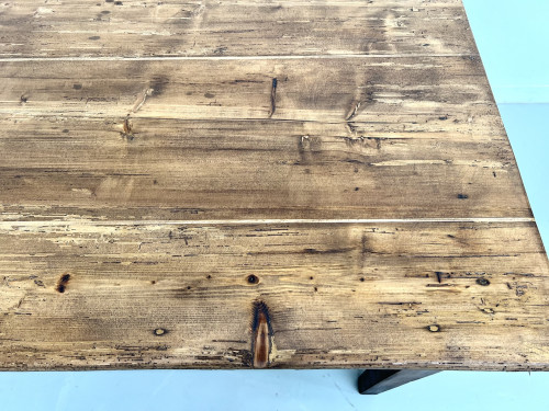 Table de ferme en pin des années 50, vue 17