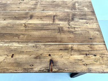 Table de ferme en pin des années 50, vue 17