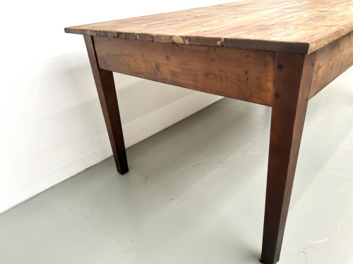 Table de ferme en pin des années 50, vue 22