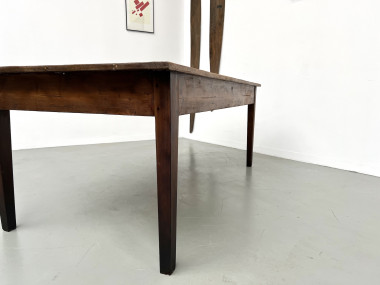 Table de ferme en pin des années 50, vue 25
