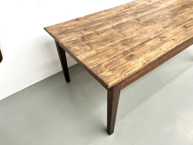 Table de ferme en pin des années 50, vue 30
