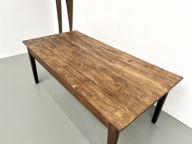 Table de ferme en pin des années 50, vue 33