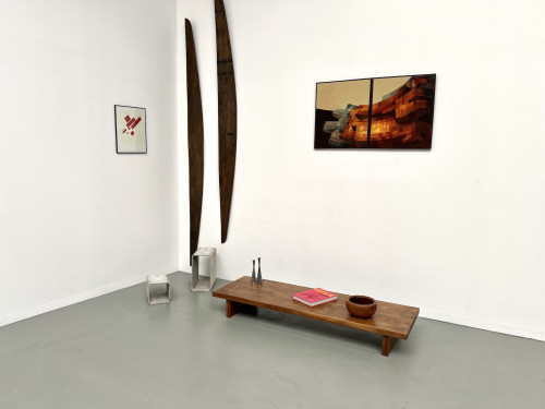 Table basse en chêne massif, DLG Pierre Chapo, années 1950, vue 16
