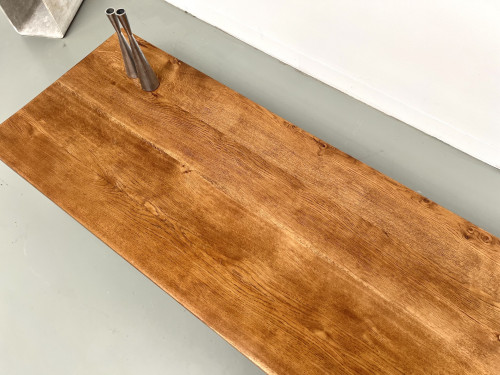 Table basse en chêne massif, DLG Pierre Chapo, années 1950, vue 21