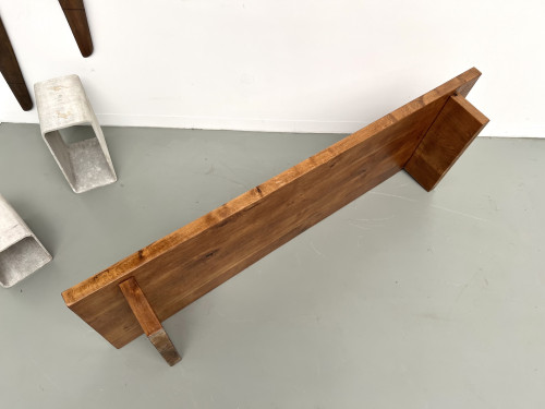 Table basse en chêne massif, DLG Pierre Chapo, années 1950, vue 28
