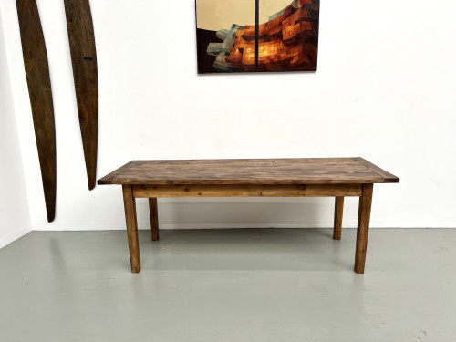 Grande table en pin massif, années 1970, vue 4