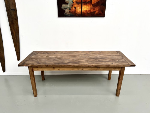 Grande table en pin massif, années 1970, vue 5