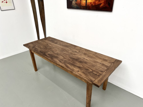 Grande table en pin massif, années 1970, vue 7