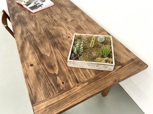 Grande table en pin massif, années 1970, vue 14