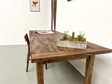 Grande table en pin massif, années 1970, vue 16