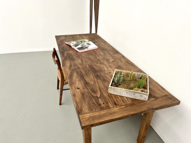 Grande table en pin massif, années 1970, vue 17