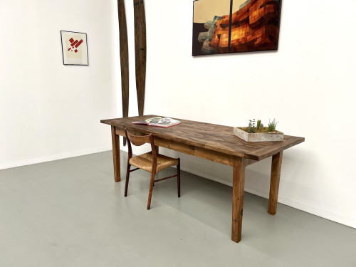 Grande table en pin massif, années 1970, vue 18